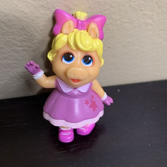 Disney Junior Muppet Babies Miss Piggy PVC Figure Loose Mini Minature - Picture 2 of 4